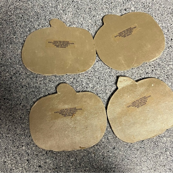 Nicole Miller Home Beaded Pumpkin Coasters - set of 4 - Picture 3 of 5